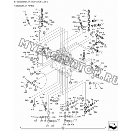 1.080(03) Трубопроводы управления/PILOT PIPING New Holland E115SR