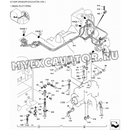 1.080(06) Трубопроводы управления/PILOT PIPING New Holland E115SR