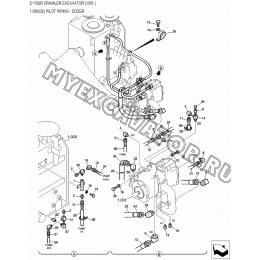 1.083(02) Трубопроводы управления/PILOT PIPING - DOZER New Holland E115SR