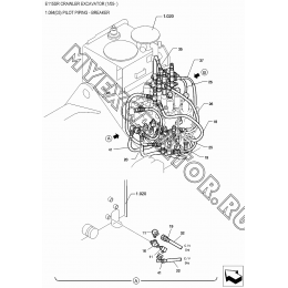 1.084(03) Трубопроводы управления/PILOT PIPING - BREAKER New Holland E115SR