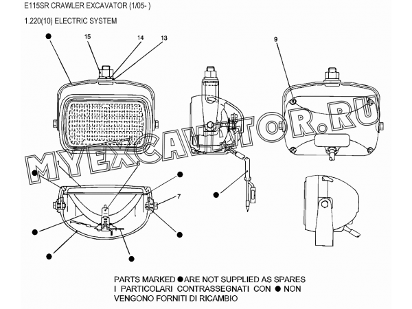 1.220(10) Электрооборудование/ELECTRIC SYSTEM New Holland E115SR