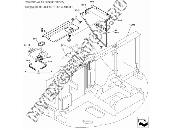 Кожухи защитные/HOODS - BREAKER, EXTRA, NIBBLER New Holland E135SR