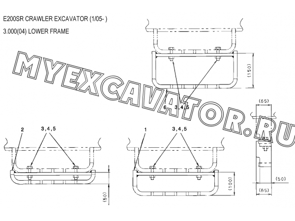 3.000(04) Рама/LOWER FRAME New Holland E200SR