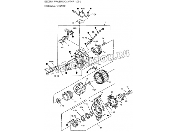 0.400(02) Генератор/ALTERNATOR New Holland E200SR