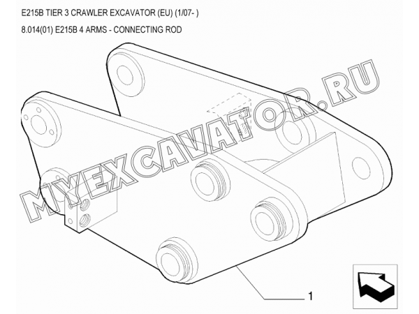 Соединение/E215B 4 ARMS - CONNECTING ROD New Holland E215
