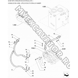 Гидросистема для гидромолота/E215B 4 ARMS - APPLICATION OF HYDRAULIC HAMMER New Holland E215