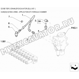 Гидросистема для гидромолота/E215B 4 ARMS - APPLICATION OF HYDRAULIC HAMMER New Holland E215