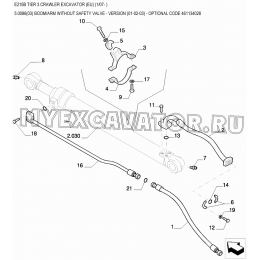 Гидросистема/BOOM/ARM WITHOUT SAFETY VALVE - VERSION (01-02-03) - OPTIONAL CODE 461134028 New Holland E215