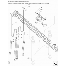 Гидросистема/BOOM/ARM WITHOUT SAFETY VALVE - VERSION (04-05-06) - OPTIONAL CODE 461134038 New Holland E215