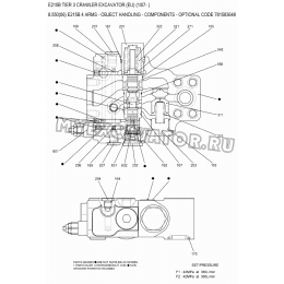Гидросистема/E215B 4 ARMS - OBJECT HANDLING - COMPONENTS - OPTIONAL CODE 781583648 New Holland E215