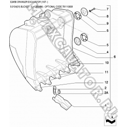 Ковш/BUCKET - (L=1200MM) - OPTIONAL CODE 781110008 New Holland E245B