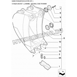 Ковш/BUCKET - (L=850MM) - OPTIONAL CODE 781499008 New Holland E245B