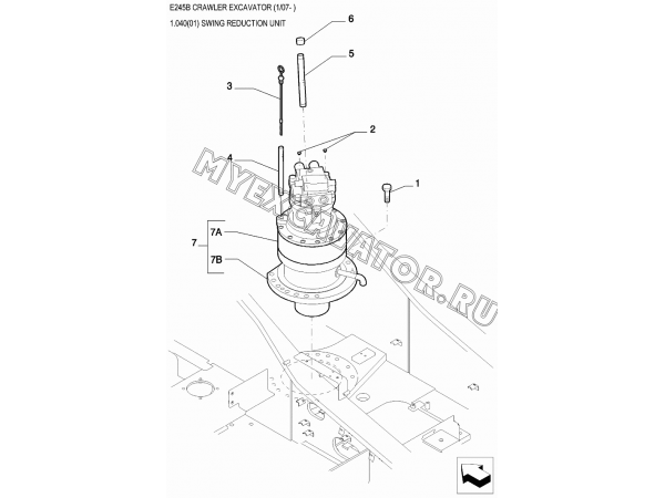 Механизм поворота/SWING REDUCTION UNIT New Holland E245B