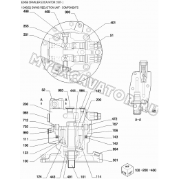 Механизм поворота/SWING REDUCTION UNIT - COMPONENTS New Holland E245B
