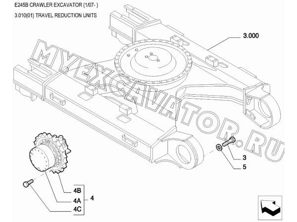 Привод хода/TRAVEL REDUCTION UNITS New Holland E245B