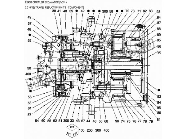 Привод хода/TRAVEL REDUCTION UNITS - COMPONENTS New Holland E245B