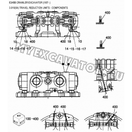 Привод хода/TRAVEL REDUCTION UNITS - COMPONENTS New Holland E245B