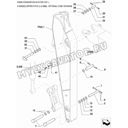 Рукоять/DIPPER STICK (L=2.08M) - OPTIONAL CODE 781491058 New Holland E245B