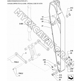 Рукоять/DIPPER STICK (L=2.94M) - OPTIONAL CODE 781147078 New Holland E245B