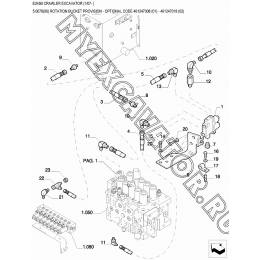 Гидросистема/ROTATION BUCKET PROVISION - OPTIONAL CODE 461247008 (01) - 461247018 (02) New Holland E245B