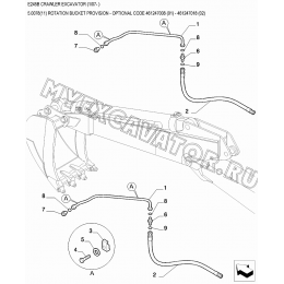 Гидросистема/ROTATION BUCKET PROVISION - OPTIONAL CODE 461247008 (01) - 461247018 (02) New Holland E245B