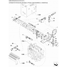 Гидросистема/ROTATION BUCKET PROVISION - OPTIONAL CODE 461250008 (01) - 461250018 (02) New Holland E245B