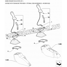 Гидросистема/ROTATION BUCKET PROVISION - OPTIONAL CODE 461250008 (01) - 461250018 (02) New Holland E245B