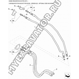 Гидросистема/ROTATION BUCKET PROVISION - VERSION (01) - OPTIONAL CODE 461241008 New Holland E245B