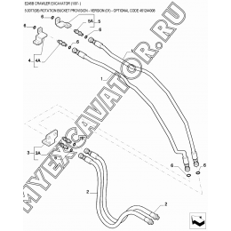 Гидросистема/ROTATION BUCKET PROVISION - VERSION (01) - OPTIONAL CODE 461244008 New Holland E245B