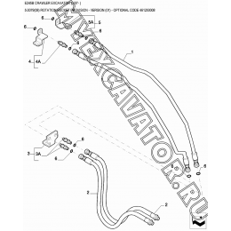 Гидросистема/ROTATION BUCKET PROVISION - VERSION (01) - OPTIONAL CODE 461250008 New Holland E245B