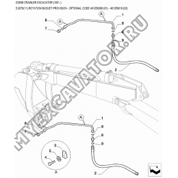 Гидросистема/ROTATION BUCKET PROVISION - OPTIONAL CODE 461250008 (01) - 461250018 (02) New Holland E245B