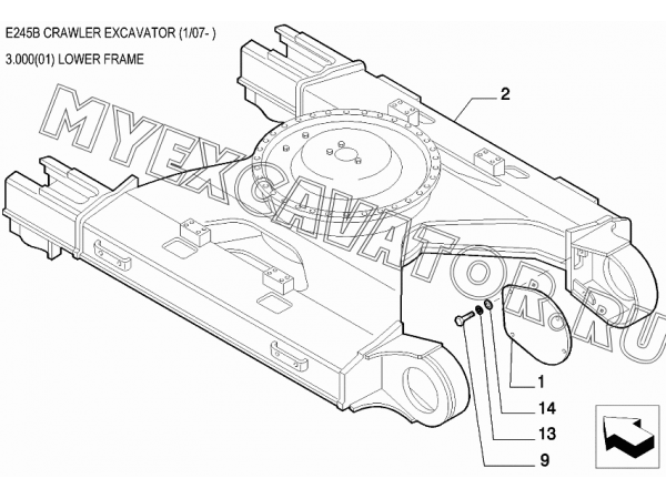 Рама/LOWER FRAME New Holland E245B