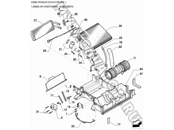 Кондиционер/AIR CONDITIONING - COMPONENTS New Holland E265B