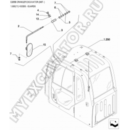 Элементы облицовочные/HOODS - GUARDS New Holland E265B
