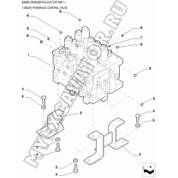 Гидрораспределитель/HYDRAULIC CONTROL VALVE New Holland E265B