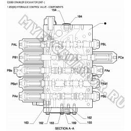 Гидрораспределитель/HYDRAULIC CONTROL VALVE - COMPONENTS New Holland E265B
