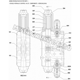 Гидрораспределитель/HYDRAULIC CONTROL VALVE - COMPONENTS - VERSION (03-04) New Holland E265B