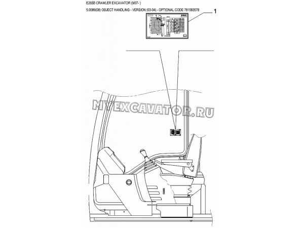 Гидросистема/OBJECT HANDLING - VERSION (03-04) - OPTIONAL CODE 781583578 New Holland E265B
