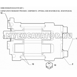 Гидросистема/ROTATION BUCKET PROVISION - COMPONENTS - OPTIONAL CODE 461241068 (01-02) - 461241078 (03-04) New Holland E265B