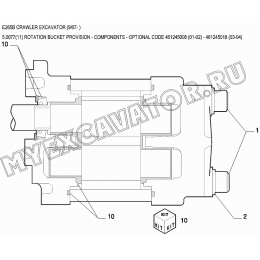 Гидросистема/ROTATION BUCKET PROVISION - COMPONENTS - OPTIONAL CODE 461245008 (01-02) - 461245018 (03-04) New Holland E265B