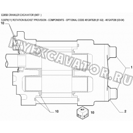 Гидросистема/ROTATION BUCKET PROVISION - COMPONENTS - OPTIONAL CODE 461247028 (01-02) - 461247038 (03-04) New Holland E265B