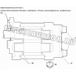 Гидросистема/ROTATION BUCKET PROVISION - COMPONENTS - OPTIONAL CODE 461268008 (01-02) - 461268018 (03-04) New Holland E265B