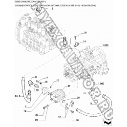 Гидросистема/ROTATION BUCKET PROVISION - OPTIONAL CODE 461241068 (01-02) - 461241078 (03-04) New Holland E265B