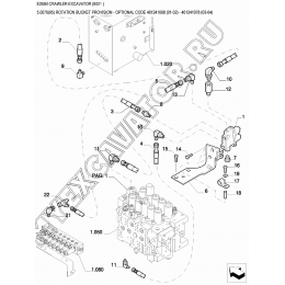 Гидросистема/ROTATION BUCKET PROVISION - OPTIONAL CODE 461241068 (01-02) - 461241078 (03-04) New Holland E265B
