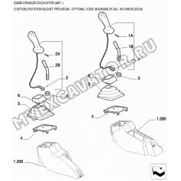 Гидросистема/ROTATION BUCKET PROVISION - OPTIONAL CODE 461245008 (01-02) - 461245018 (03-04) New Holland E265B