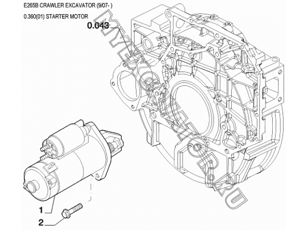 Стартер/STARTER MOTOR New Holland E265B