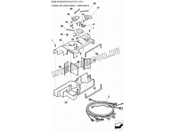 Кондиционер/AIR CONDITIONING - COMPONENTS New Holland E305B