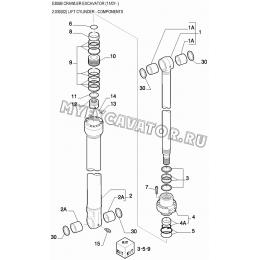 Гидроцилиндр/LIFT CYLINDER - COMPONENTS New Holland E305B