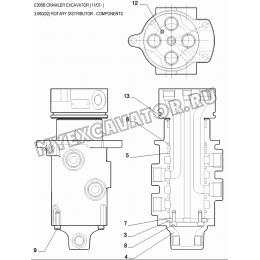 Коллектор центральный/ROTARY DISTRIBUTOR - COMPONENTS New Holland E305B