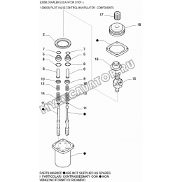 Трубопроводы управления/PILOT VALVE CONTROL MANIPULATOR - COMPONENTS New Holland E305B